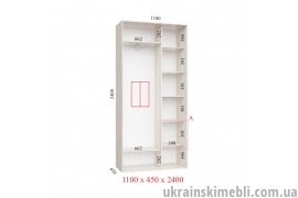 Корпус 110х45 (Шафа-купе Стандарт 110х240 2Д)